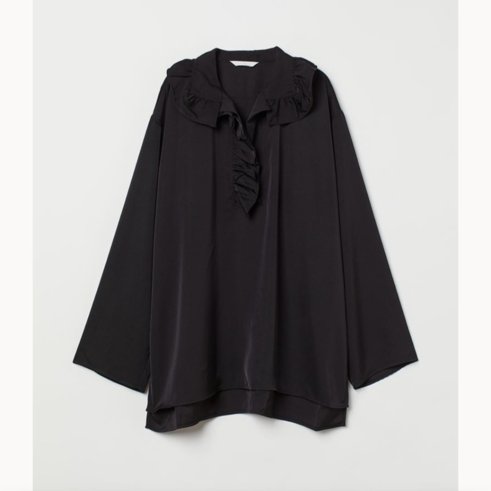 H&M Ruffle Collared Blouse New With Tags